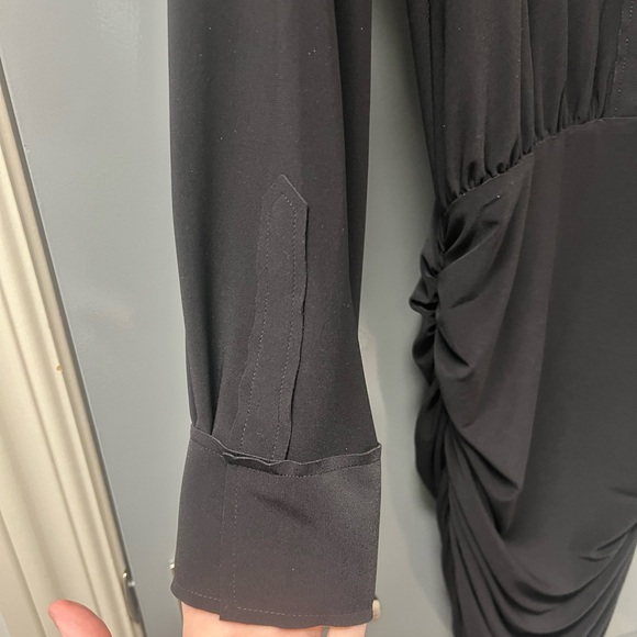 Norma Kamali Boyfriend Shirred Shirt Dress - Picture 5 of 14